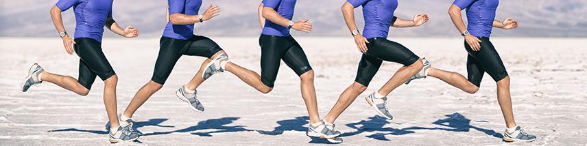 stop-frame photo of a runner with multiple steps